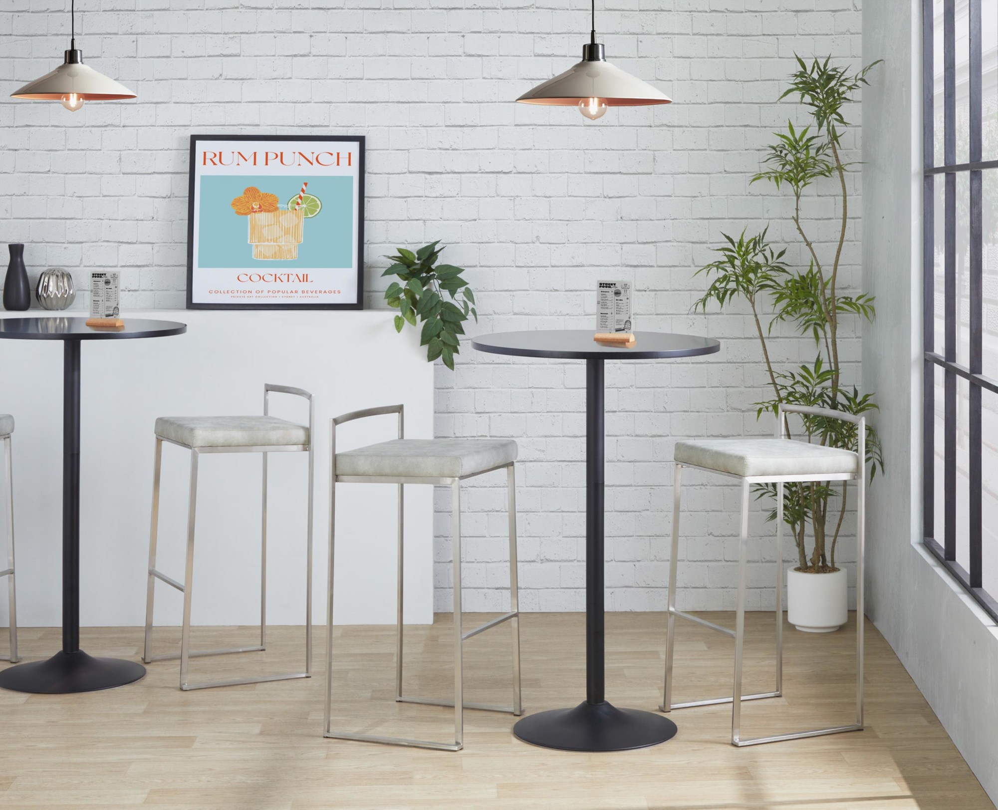 Fuji Stacker 30" Fixed-height Barstool - Set Of 2